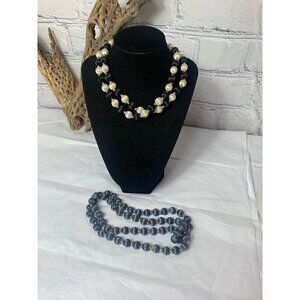 Vintage Satin Bead 30 Inch Necklace